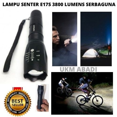 Lampu Senter E17s LED 3800 Lumens Zoom Sepeda 500 Meter 5 Mode 111107