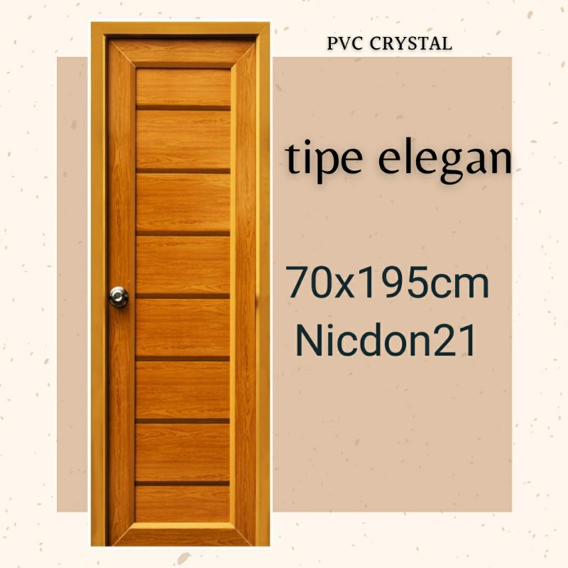 Pintu Kamar Mandi PVC Crystal Type Elegan