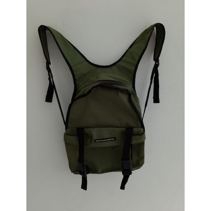 tas ransel benetton, tas punggung, preloved like new