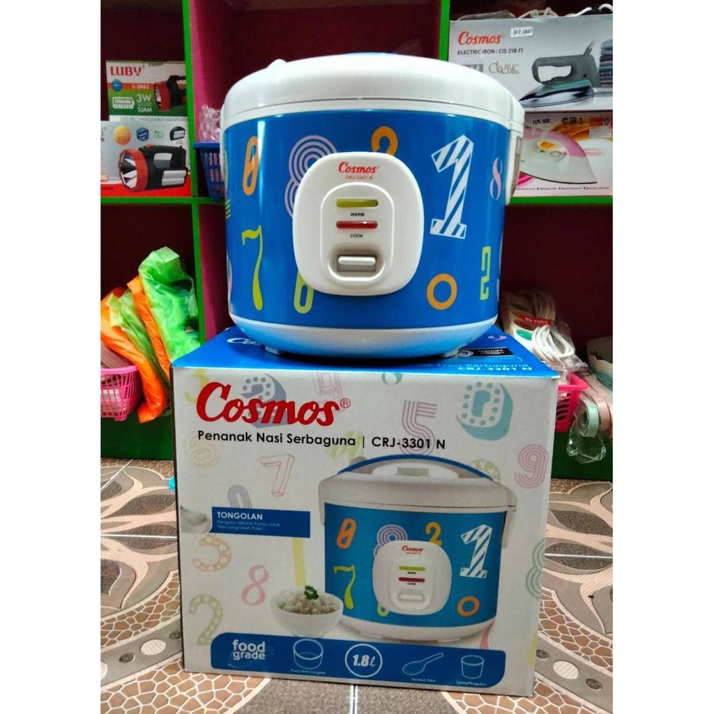 Rice Cooker / Magic Com Cosmos CRJ-3301N Kapasitas 1,8 Liter 3in1