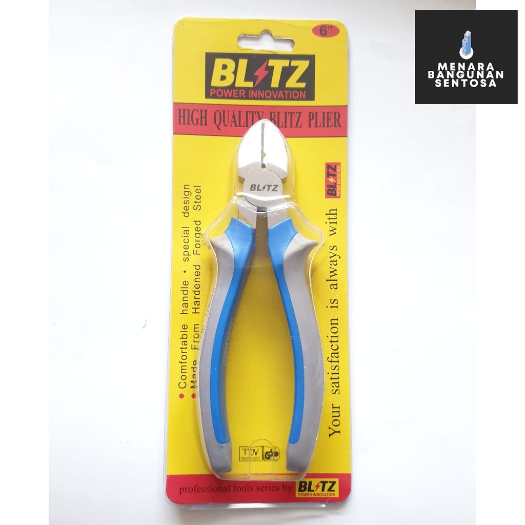 Tang Potong Blitz 6&quot; Crome / Cutting Plier Chrome