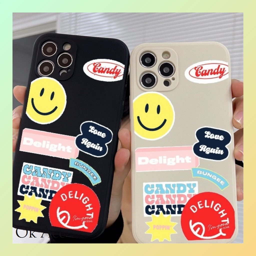 Softcase Motif Smile Rainbow BB12 for Iphone 6 6s 6g 6+ 6s+ 7 8 7+ 8+ X Xs 11 12 13 14+ Plus Pro Max