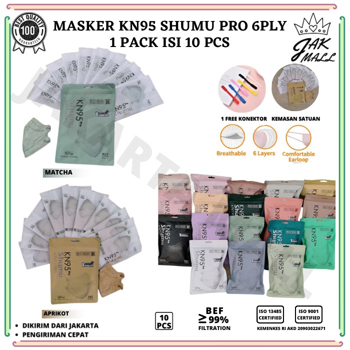 Masker KN95 SHUMU Premium Masker 6ply Series Dewasa 10pcs/Pack JM