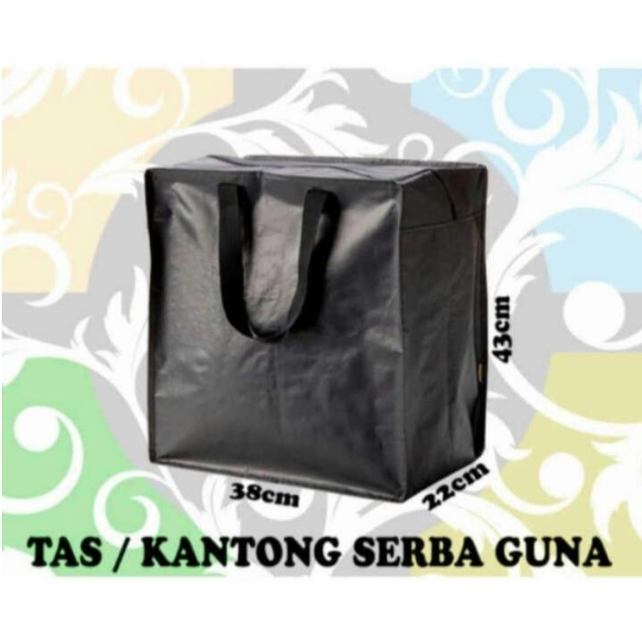 Tas Belanja Hitam / Kantong Belanja Multi Fungsi