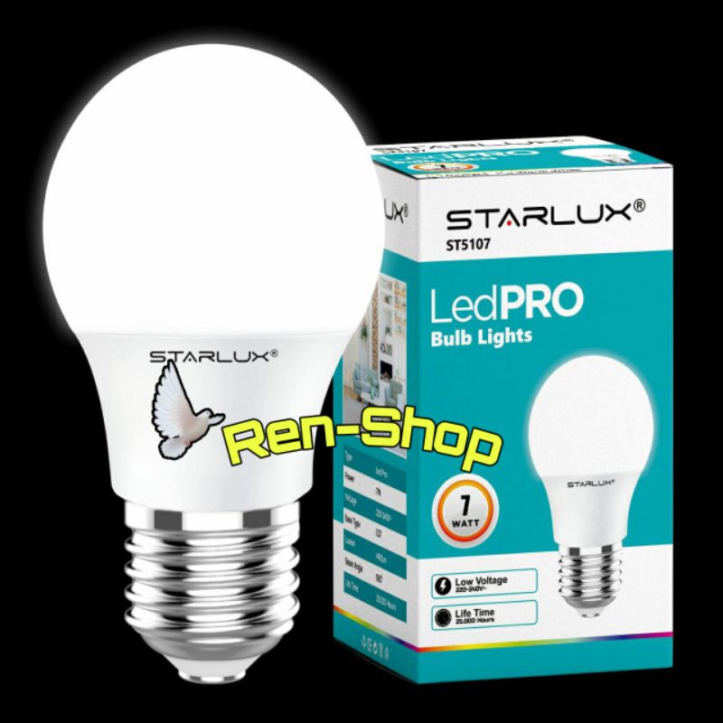 Bohlam Lampu LED PRO Buld lights Starlux 7 Watt Cahaya Putih