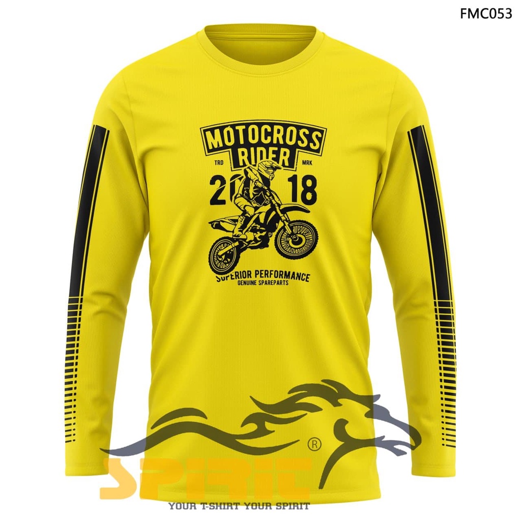 MOTOCEROSS T-Shirt BAJU KAOS RIDER MOTOR TRAIL KAOS MOTOR TRAIL EXTREME LENGAN PANJANG Catton 24S