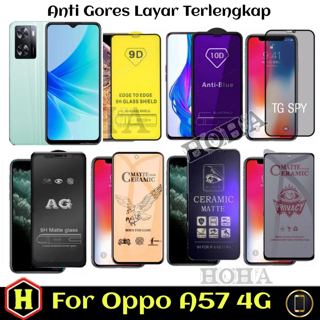 (PROMO PAKET 2IN1) OPPO A57 4G Anti Gores Layar Free Skin Carbon Pleindung Body Belakang Handphone