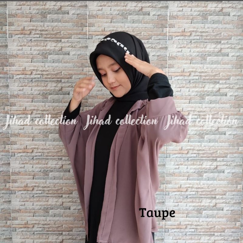 CARDIGAN YOLA BATWING BASIC OUTER ATASAN WANITA (size jumbo)