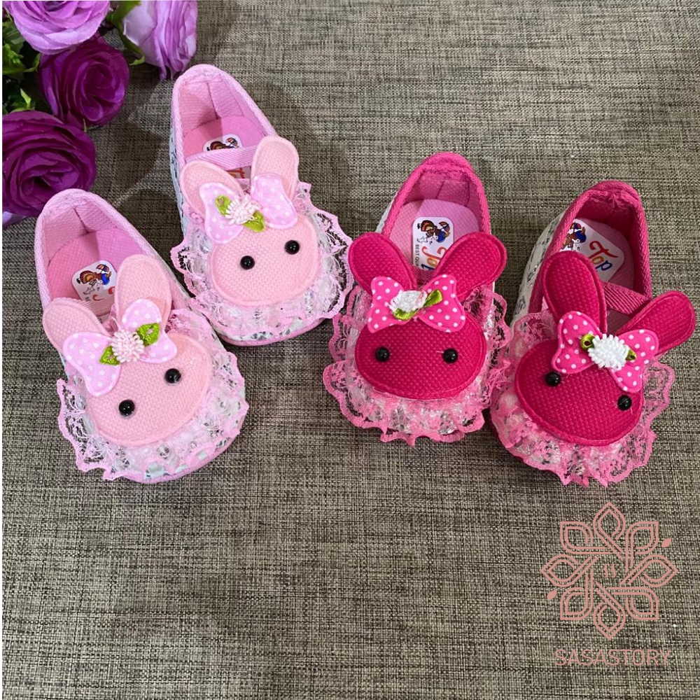 SEPATU PREWALKER BABY BAYI ANAK PEREMPUAN BONEKA KELINCI 0-12 BULAN FP12