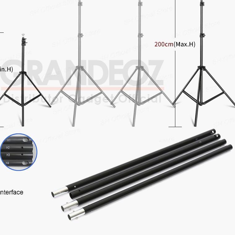 Ω [ORIGINAL] TaffSTUDIO Backdrop Stand Background Bracket 3M Foto Studio Besi Tiang Penyangga Dekora