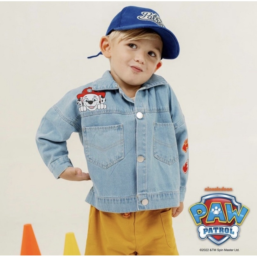 Bohopanna Varsity Jacket / Denim Jaket Paw Patrol 1- 8 Years Jaket Anak Kekinian Fashion Jaket CBKS