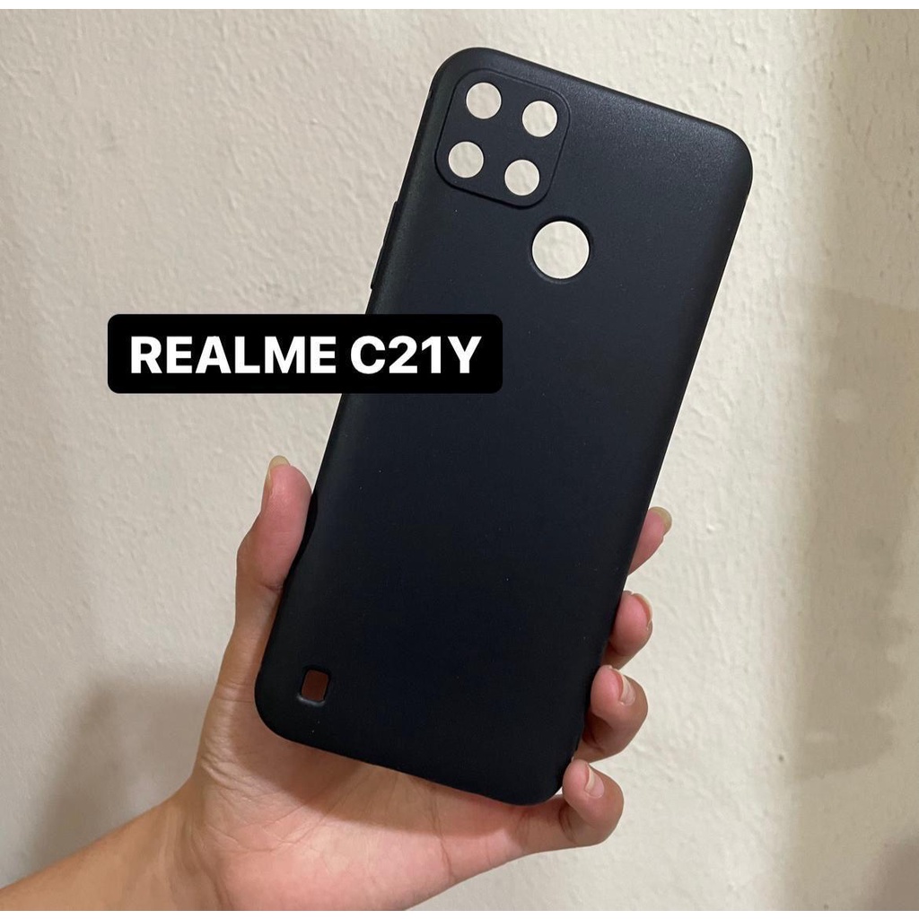 REALME C21Y C20 C21 C25 C25S C11 C11 2021 C12 C15 CASE SOFT BLACK PREMIUM SOFTCASE SILIKON HITAM MATTE SLIMFIT CASING COVER PROTECT CAMERA COVER PELINDUNG KAMERA