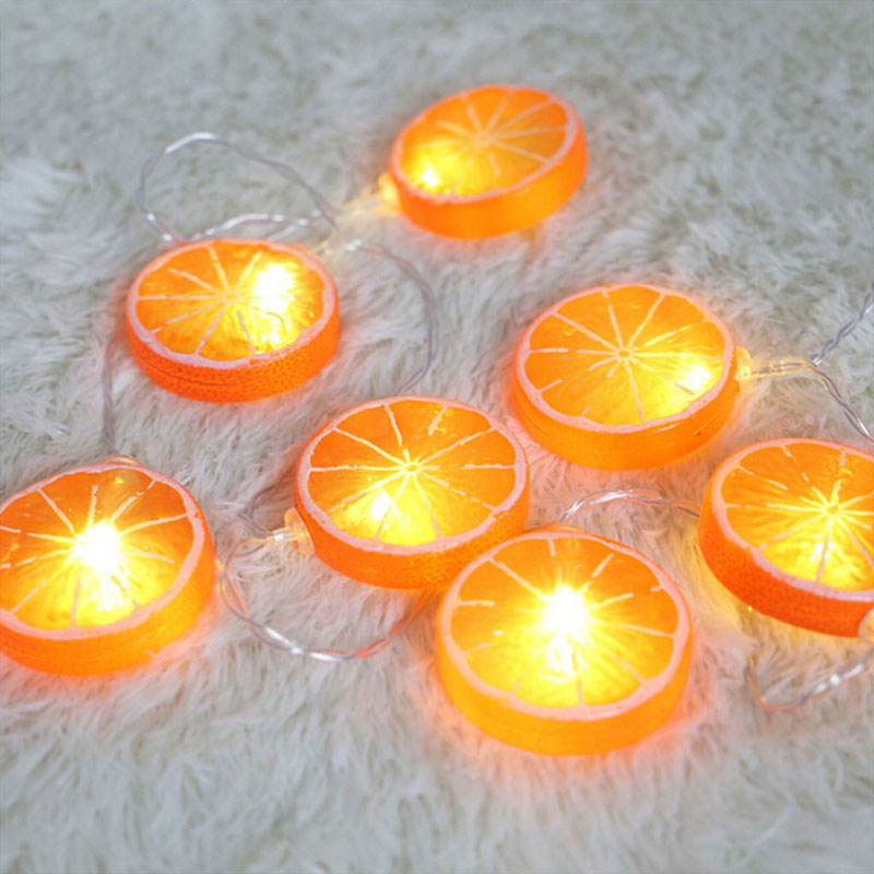 Christmas Tree LED Lemon Orange Slices String Lights/Yard Wedding Home Party Window Bedroom Supplies/Battery Operated Lamps String