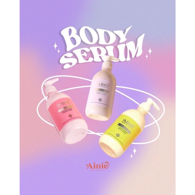 BISA COD -  Ainie Glowing Body Serum Hand Body Lotion 300ml - HBL BAHAN RACIKAN - HBL AINIE BODY SERUM