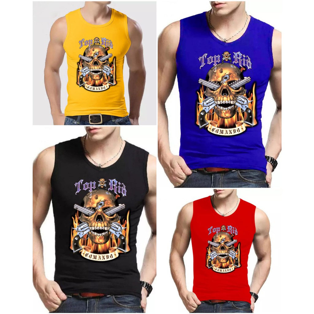 Bisa COD / DS - SINGLET MOTIF KOMANDO / kaos cowok / kaos singlet / kaos dalem singlet cowok