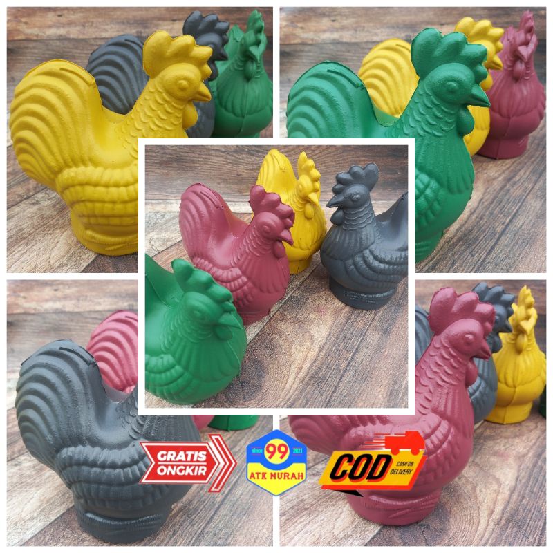 CELENGAN PLASTIK AYAM/celengan target/menabung