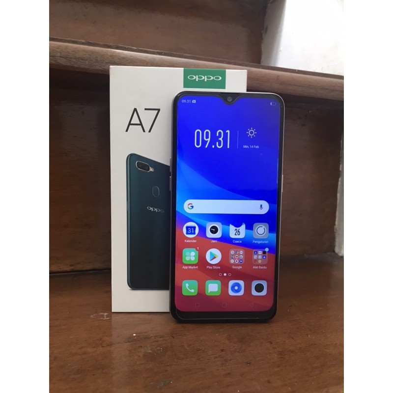 Jual HP Handphone Bekas Oppo A7 Ram 4/64gb Mulus No Minus HP Seken Second Berkualitas
