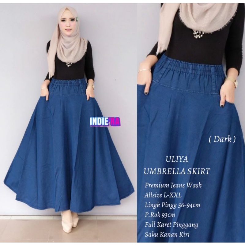 ROK JEANS PANJANG WANITA MODEL BARU BAWAHAN PEREMPUAN KEKINIAN  WANITA DEWASA  JEANS TERMURAH TERBAR