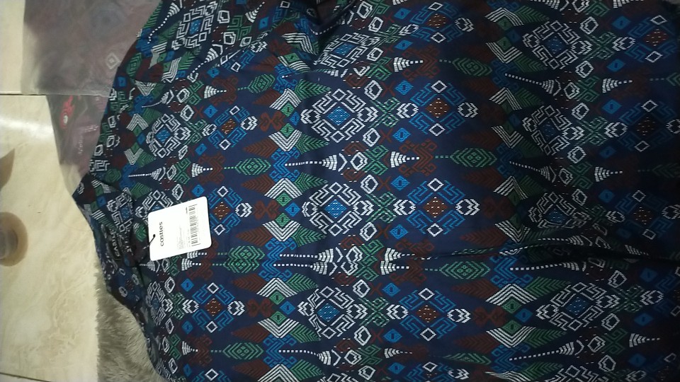 (ready Big Size) Babedo Kemeja Batik Slimfit Pria Motif Torpedo Biru Lengan Panjang Premium