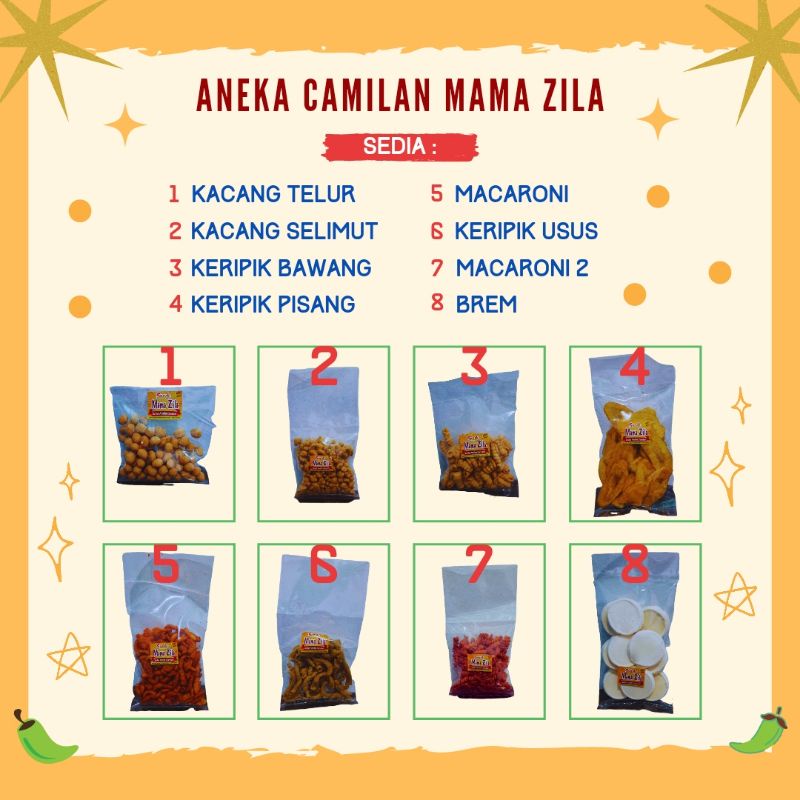 

Aneka snack camilan enak bebas pilih minim pembelian 5 pcs