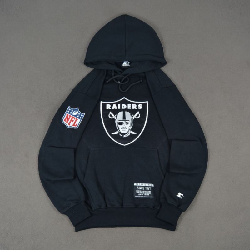 HOODIE STARTER NFL RAIDERS EMB FULLTAG HIGH QUALITY