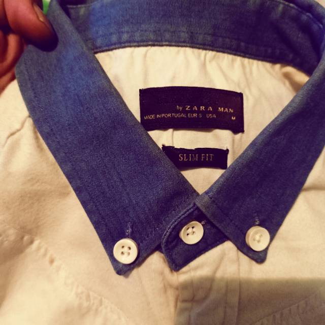 Kemeja putih zara man size s second