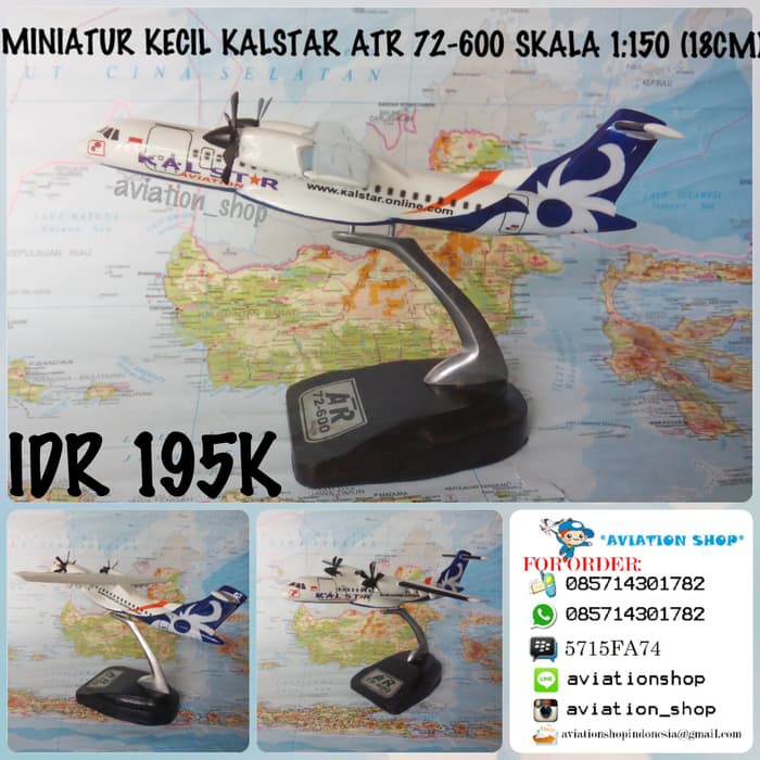 Diecast Pesawat - Miniatur Pesawat Garuda - Diecast Pesawat Jet Miniatur Diecast Pesawat Kalstar Atr