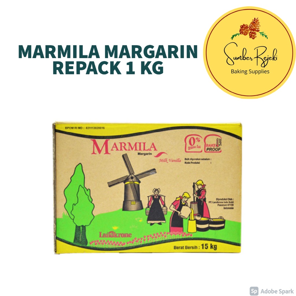 

Marmila Margarin Rasa Vanila Susu 1 Kg / 1kg