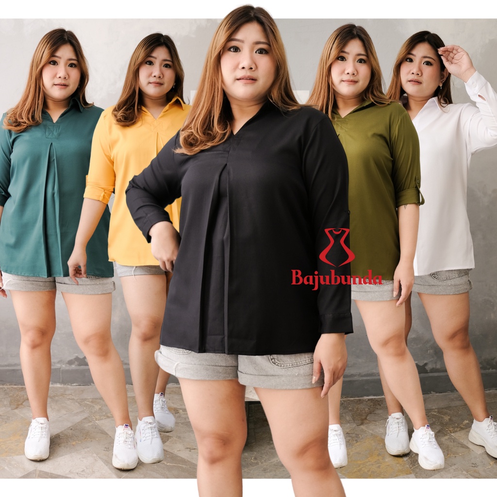 LD 120 ATASAN WANITA JUMBO BLOUSE BIG SIZE KARTINI BAJUBUNDA