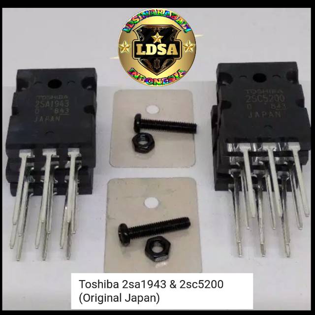 Transistor final TOSHIBA ORIGINAL JEPANG 1 SET LENGKAP