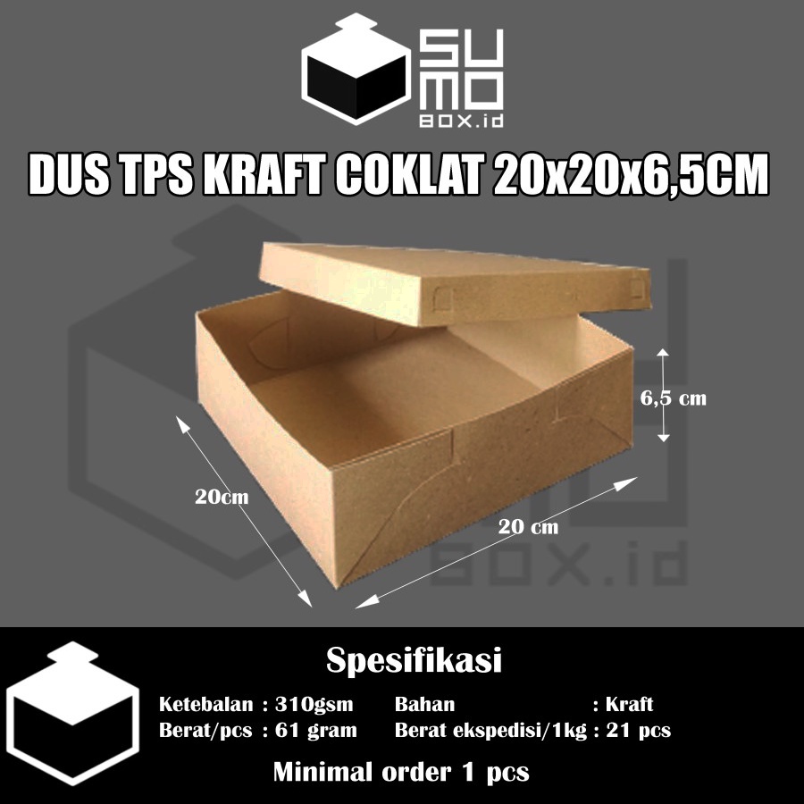 

Dus TPS Kraft COKLAT 20x20 cm / paper box nasi rames prasmanan [ECER]
