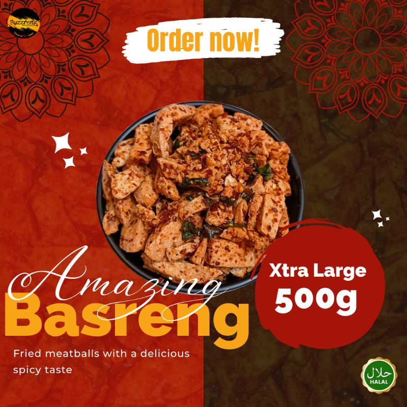 

[500g] Cemilan Camilan Stik Makanan Ringan Basreng Bakso Goreng Pedas Daun Jeruk Enak Gurih Renyah Murah