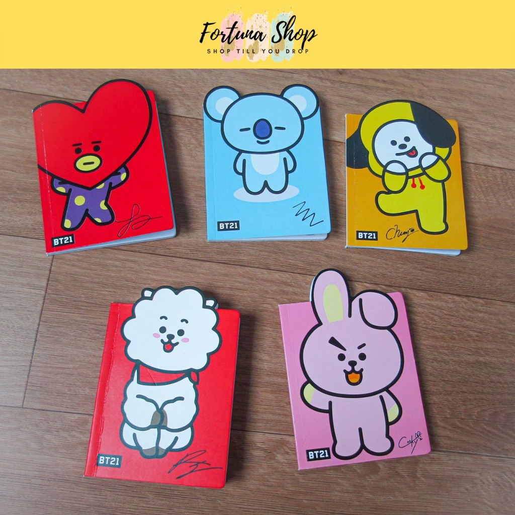 Buku Tulis Diary A6 Gambar BT21 Buku Diary BT21 BTS READY JAKARTA COD