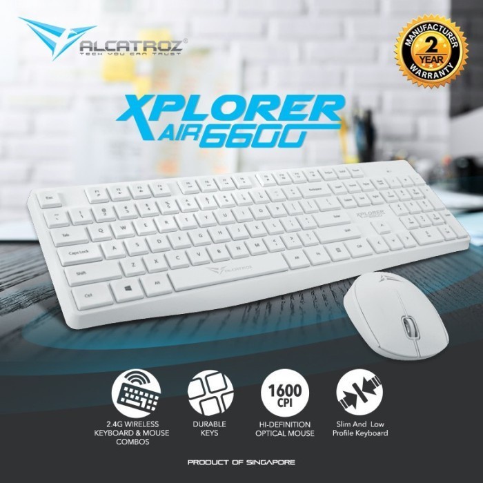 Alcatroz Xplorer Air 6600-Keyboard Mouse Wireless Combo - PC/Smart TV