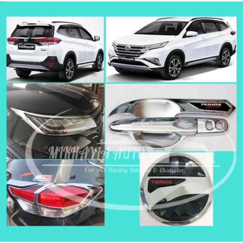 PAKET GARNISH LAMPU-HANDLE-OUTER-TANK COVER CHROME TERIOS 2018-2021