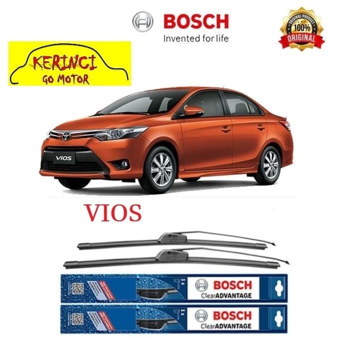 WIPER BOSCH CLEAR ADVANTAGE TOYOTA VIOS 24&quot; &amp; 14&quot; SEPASANG WIPER BOSCH