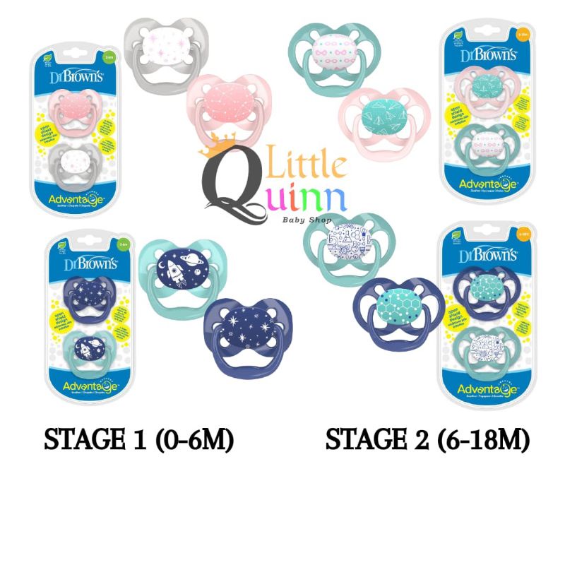Dr Brown's Advantage Pacifier - Empeng Bayi - Empeng Drbrowns