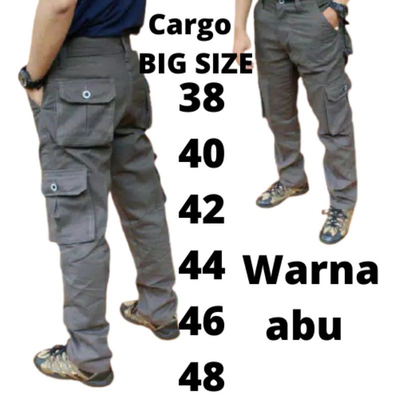 CELANA CARGO BIG SIZE 36-50 / Celana panjang pria / CELANA BIG SIZE / Celana panjang/COD BAYAR DI TEMPAT/Celana cargo big size 48/Celana cargo pria