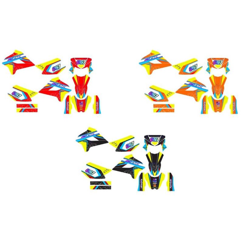 decal sticker motor KLX/DTX 250