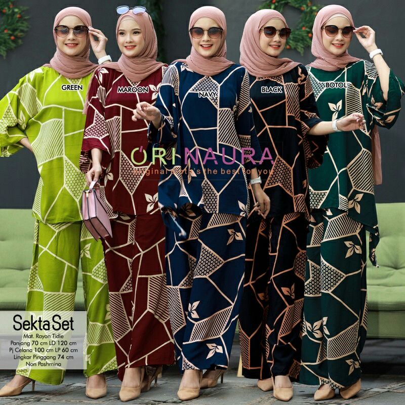 Daster Arab Setelan Sekta Set CP Waka Tie Dye Warna Rayon Halus/Tie Dye Set/Setelan Wanita/One Set