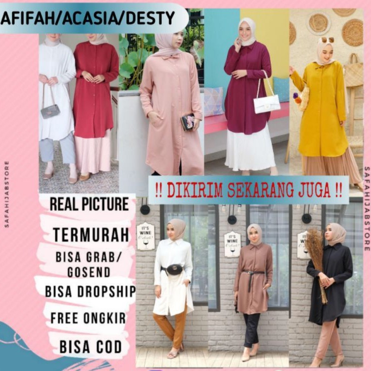 AFIFAH /ACASIA JUMBO TUNIC/ DESTY JUMBO TUNIK