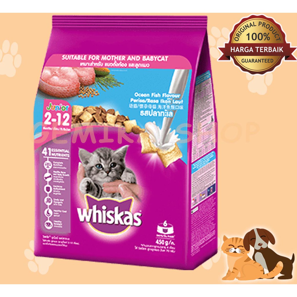 WHISKAS JUNIOR 450GR | MAKANAN KUCING KERING | CAT FOOD