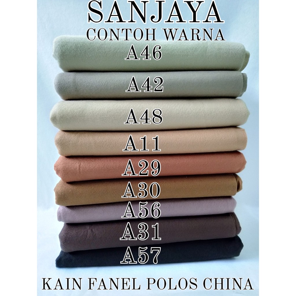 (PART 2) KAIN FLANEL / KAIN FANEL METERAN / KAIN WARNA WARNI / KAIN FANEL POLOS CHINA PER 5 METER