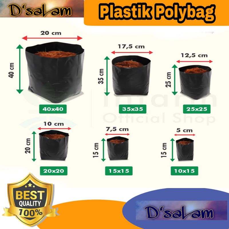 POLYBAG ( Paket Polybag ) BAHAN TEBAL BISA DI LIHAT DARI KETEBALAN MICRON  _tersedia berbagai macam ukuran_