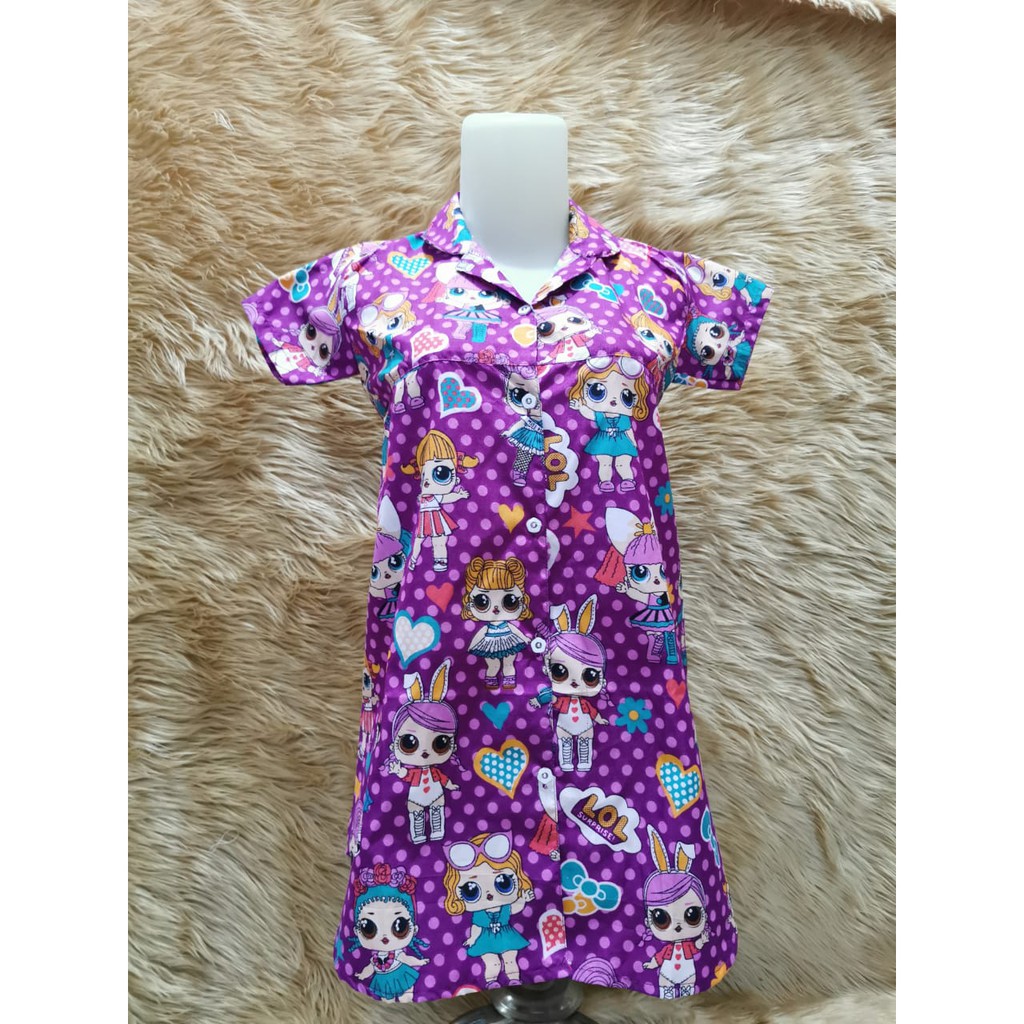 XAC - Daster anak anak motif karakter kartun