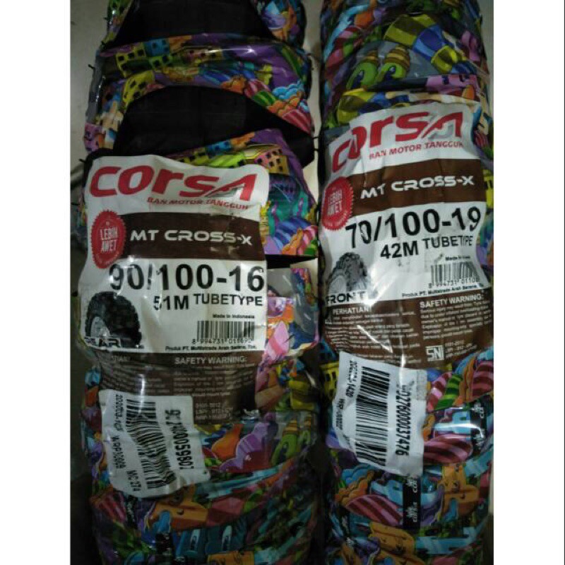 ban trail/cros corsa MT cross ring 16 & 19 paketan ukuran 90-100-16 dan 70/100-19