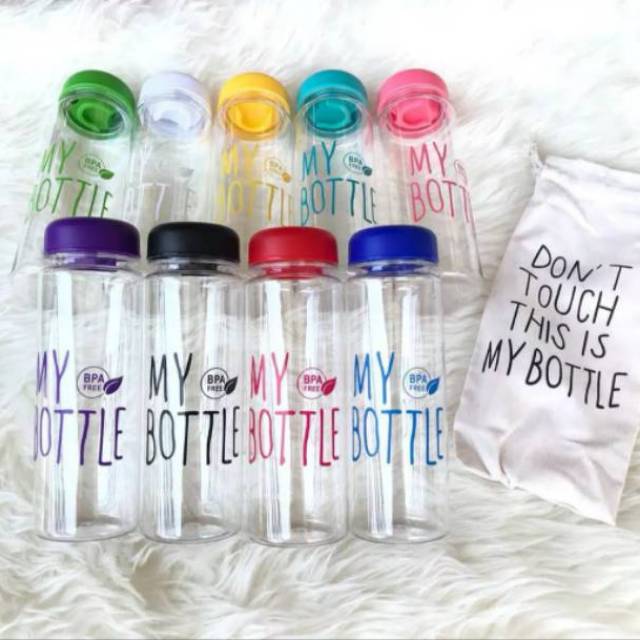 KUP - COD MURAH BOTOL MINUM SMILE - BOTTLE KARAKTER LINE POUCH WARNA