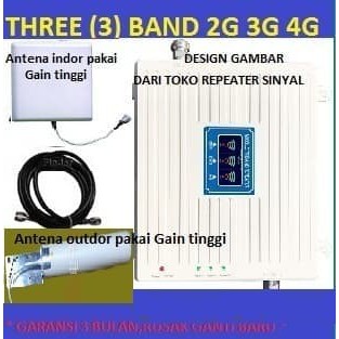 AK058   GSM Repeater Repeater GSM TRI Band 2G 3G 4G Penguat Sinya GSM