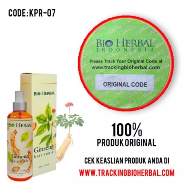 BIO HERBAL GINSENG HAIR TONIC ORIGINAL - TONIC GINGSENG BIO HERBAL