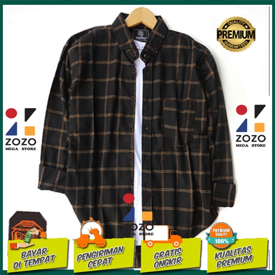 Kemeja Flanel Pria Lengan Panjang Kotak Kotak Baju Fanel Cowok